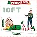 OurWarm 10FT Christmas Inflatable Outdoor Decoration, Giant Elf Inflatable Outdoor Christmas Blow up Yard Decorations with LEDs, Outdoor Christmas Inflatables for Outside Roof Lawn Holiday Xmas Decor