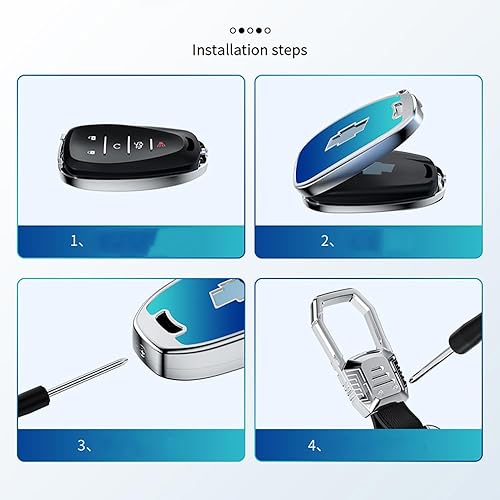 Miniatura 7 de Carcasa trasera de cristal degradado de aleación de zinc, accesorios compatibles con Chevrolet Chevy Malibu Camaro Cruze Traverse Sonic Volt Bolt