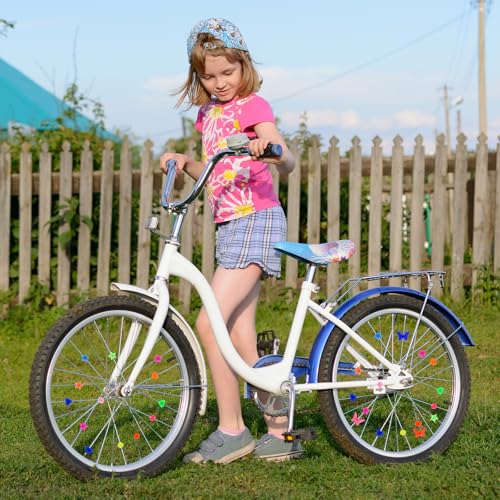 Adornos para radios de bicicleta para niñas ideales para personalizar paseos en el parque 4