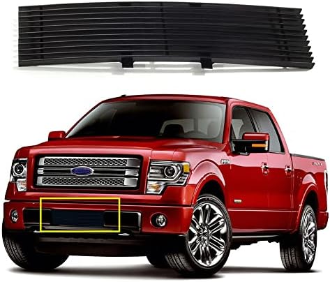 Grill Inserts Compatible with 2009-2014 F150 Solid Aluminum Billet Front Grille (Black)