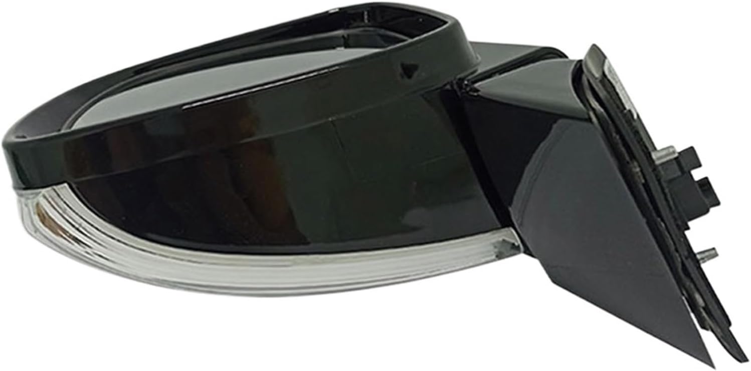 Car 6/8 Pins Side Rear View Mirror Assembly Compatible For Chevrolet For Captiva 2008 2009 2010 2011 2012 2013 2014 2015 2016 2017 Turn (Black-8PINS-Right) (White-6PINS-Left)