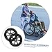 NOLITOY Flexible Wheelchair Front Wheel Replacement Wear-Resistant Wheelchair Part Easy Install