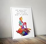  Póster / impresión cartel de la pequeña sirena inspiró la impresión de la acuarela - Ariel - cita - TV alternativa / películas imprime en varios tamaños (marco no incluido)