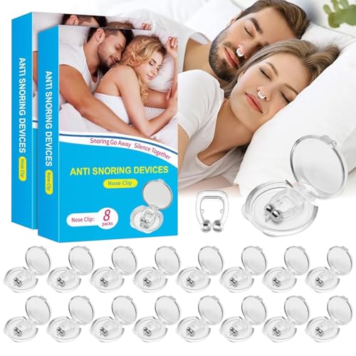 16 Piezas Antirronquidos Para Dormir, Pinza Nasal Antirronquidos, Dilatadores Nasales, Dilatadores Nasales Anti-Ronquidos, para Mejora la Respiración para Alivia los Ronquidos