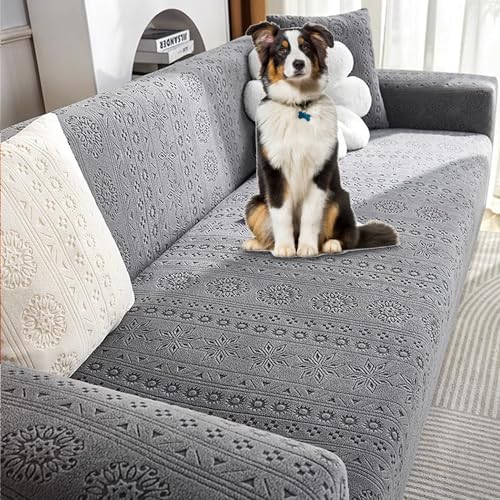 Housse de canapé extensible : finis les poils d'animaux sur votre fauteuil jacquard C3