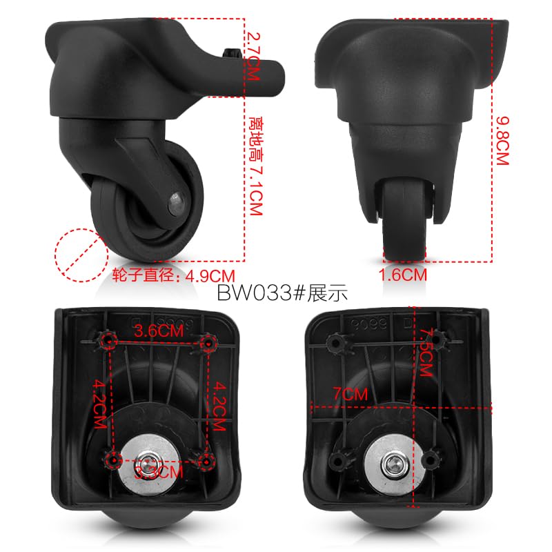 Welt Räder Trolley-Zubehör Gepäck Universal (BW033-1Paar)(Bw045 1set of 4)