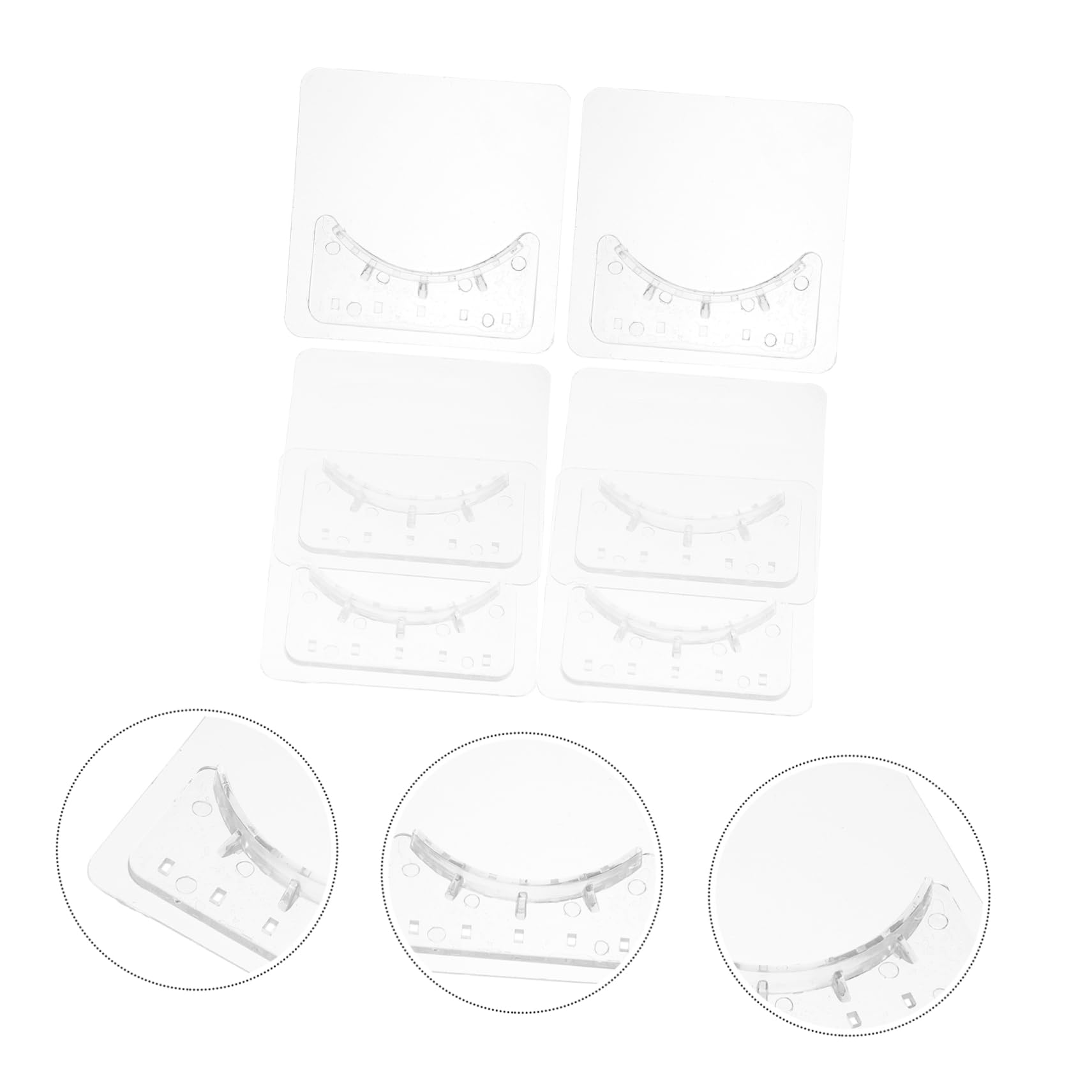 Hemobllo 18paires Support De Tringle à Rideaux Autocollant Sans Perçage Lot De Supports Muraux Pour Rideaux De Et Serviettes Transparent Pratique Et Facile à Installer