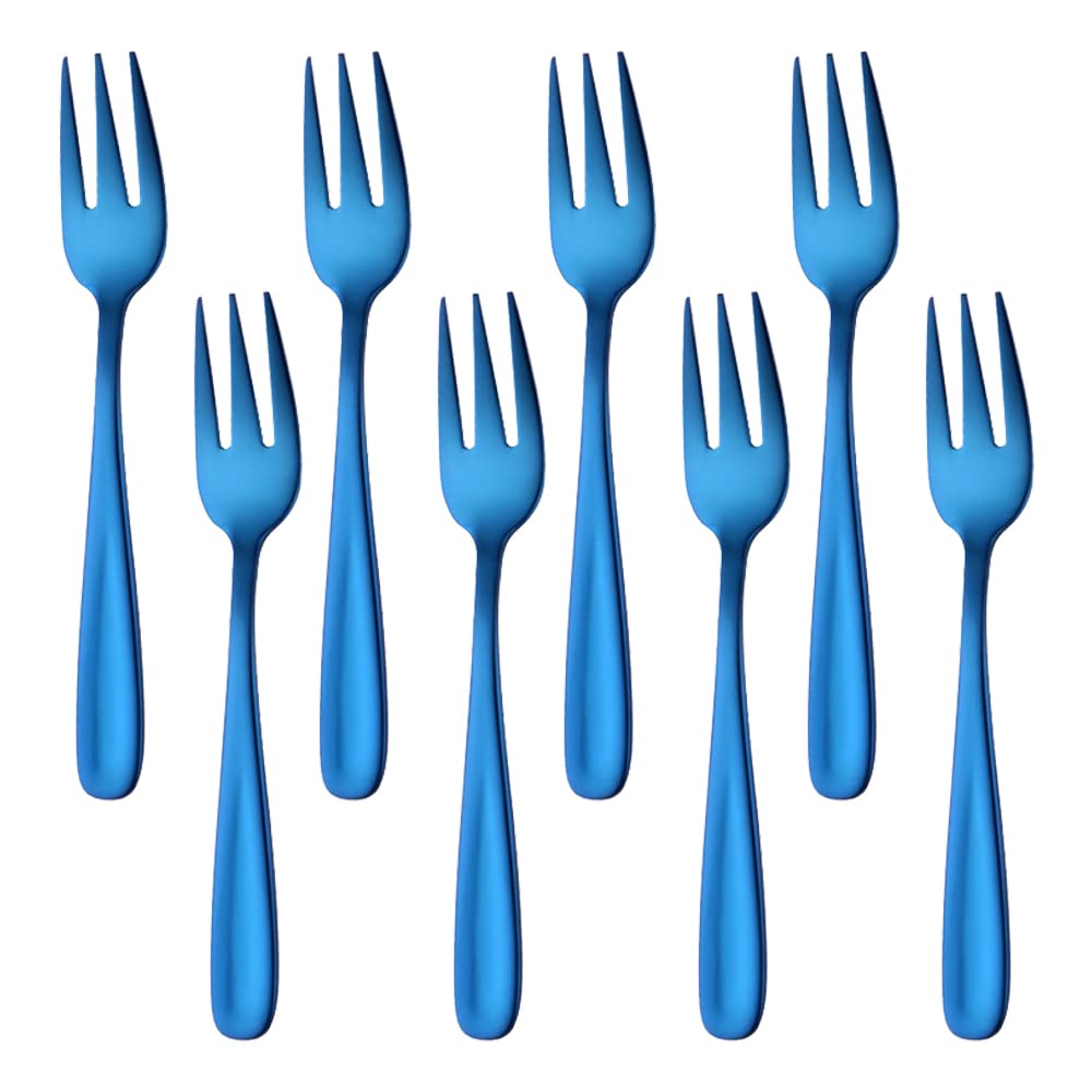 Cocktail Forks, 18/10 Stainless Steel 3-tine Appetizers Desert Mini Salad Fruit Fork Sets of 8, 5.5 Inch — Amazon image 8