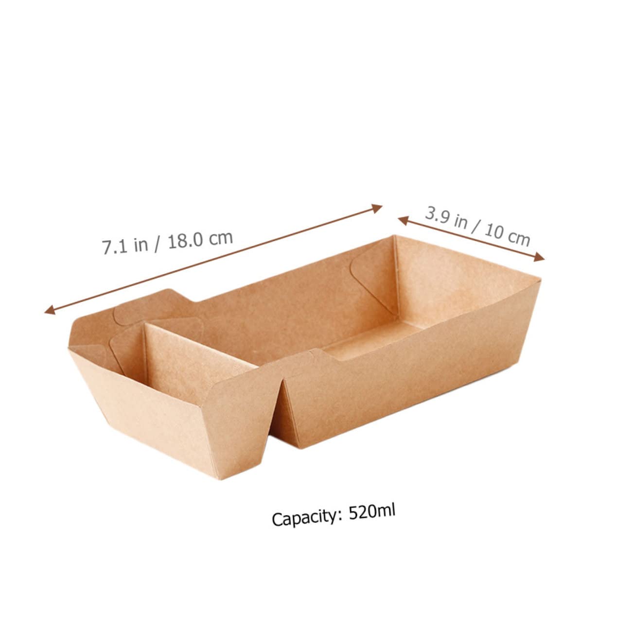 SOLUSTRE 50Pcs Paper Snack Containers Dual Compartment Snack Boxes for Popcorn Fries and Treats for Parties Events and Celebrations