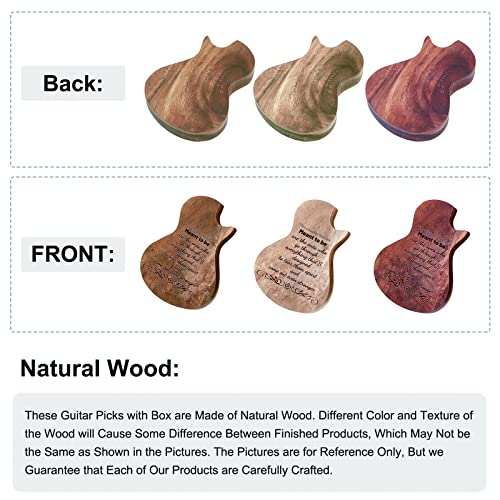 SUPERDANT Boîte de médiators en Bois en Forme de Guitare avec thème d’amour avec 6 médiators en Bois triangulaires pour… - Les Beatles, Paul McCartney, John Lennon, RIngo Starr, George Harrison SUPERDANT Boîte de médiators en Bois en Forme de Guitare avec thème d'amour avec 6 médiators en Bois triangulaires pour… – Image 7
