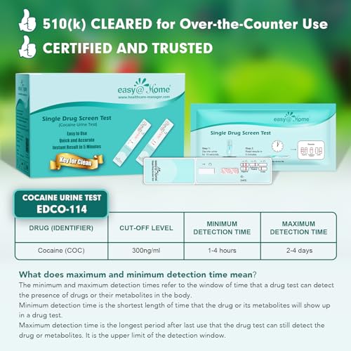 Easy@Home S6-G84Y-9VSV 15 Pack Easy@Home Cocaine(Coc) Single Panel Drug Tests Kit thumb #1