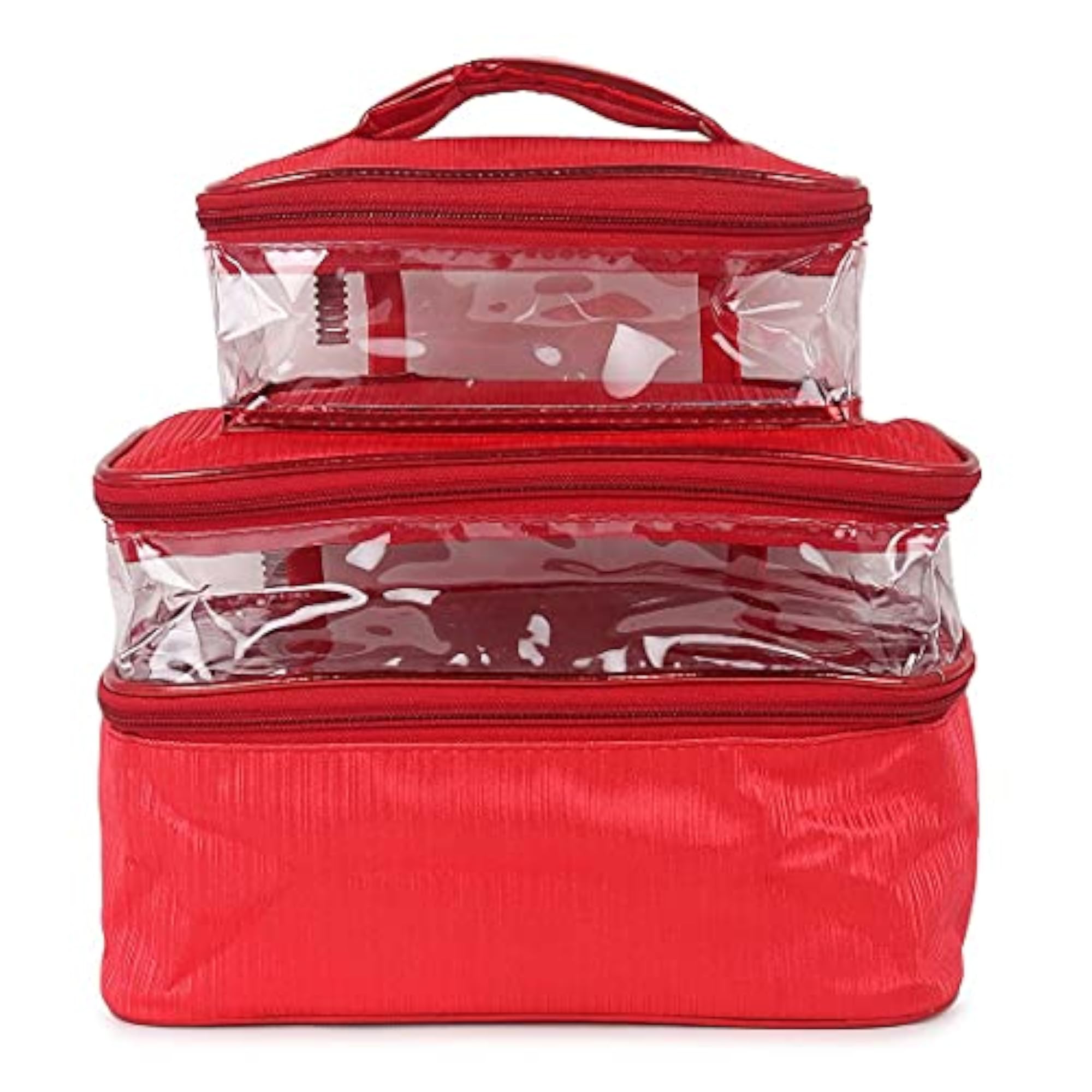 Red Makeup Box Cosmetic Bag and Pouch
