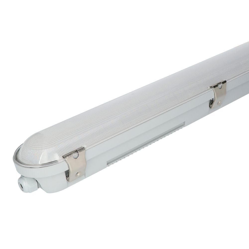 HOFTRONIC - LED-Feuchtraumleuchte mit Bewegungsmelder 150 cm Sensor 3000K/4000K/5000K 60W 7800lm 130lm/W Verlinkbar Werkstattlampe IP66 Wasserfest Wannenleuchte Leuchte für Garage Keller Warenhaus