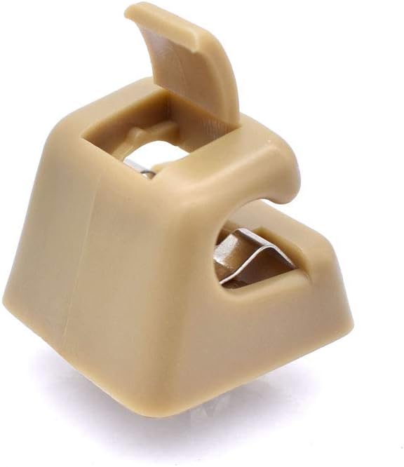 Unicus New Sun Visor Clip 2X Compatible with Mercedes Benz W123 W124 W126 W201 190 E S Class (Cream/Beige, S)
