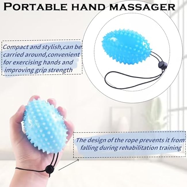 DEEYOTA Grip Strength Exerciser,Hand Exercise Ball are Used to Relieve Wrist Pain in Elderly People,Those with Hand Weakness,and Stroke£¨2 Pcs£©