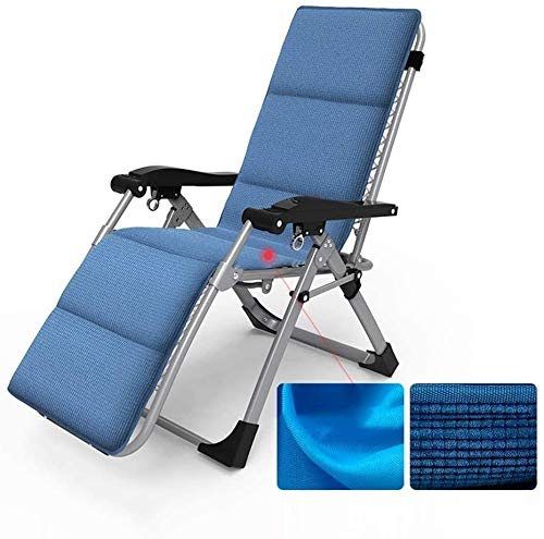 Chaise longue de jardin pliable zero gravity avec coussin confortable