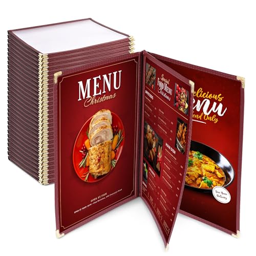 WeChef 30 Pack Restaurant Menu Covers 8.5 x 11