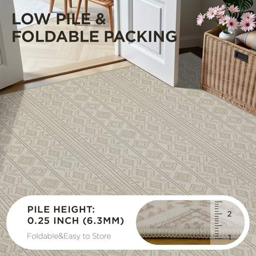 Tapete decorativo Joydeco 5'x7' antideslizante y lavable miniatura 7
