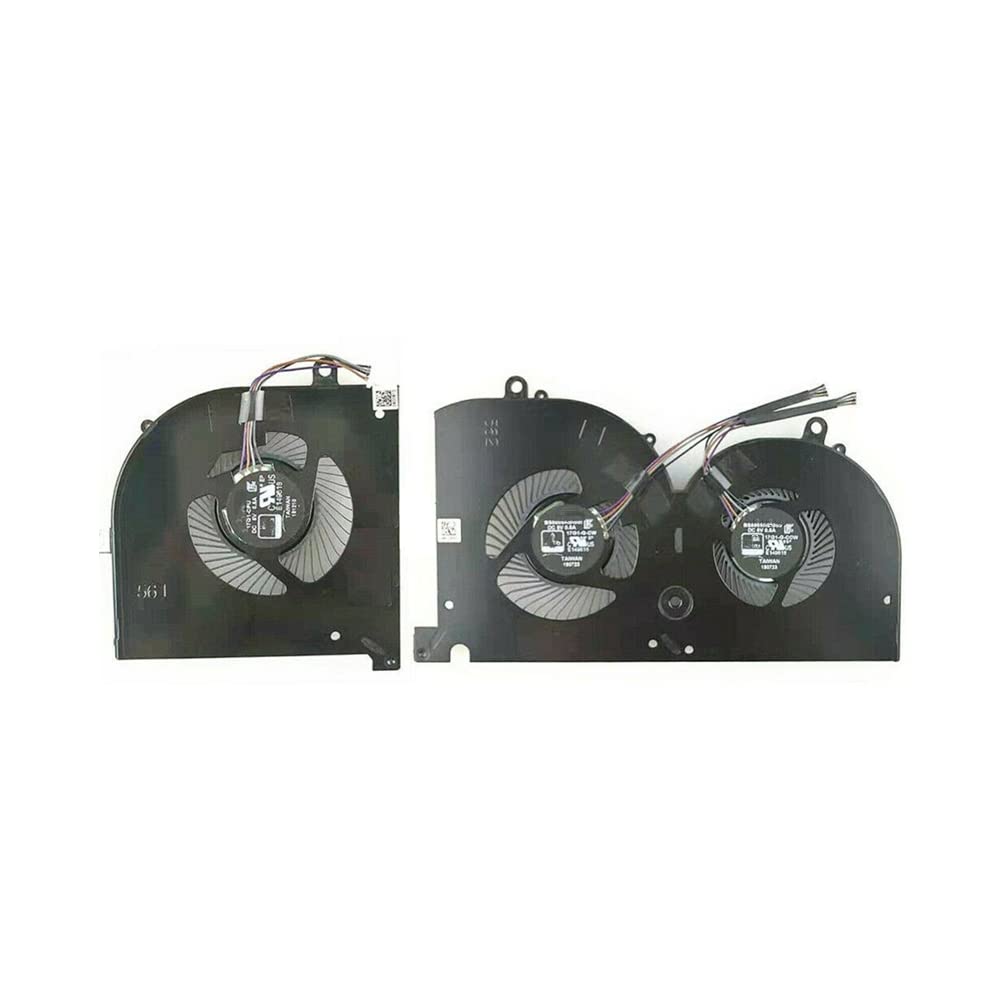 Enfriador de ventilador de CPU y GPU, ventilador de refrigeración de computadora, enfriador de aire de CPU de repuesto compatible con MSI GS75 Stealth P75 Creator MS-17G1 UBS5005HS-U3I BS5005HS-U3J
