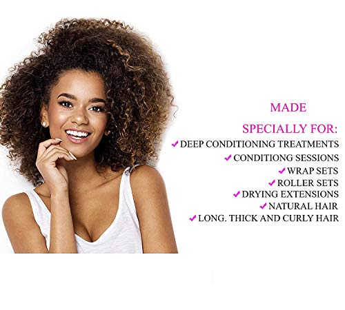 Bonnet Hair Dryer Hood With Silicone Hair Curlers-Soft Hooded Hair Dryer Bonnet With Long Hose For Relax,Speeds Drying,Easy For Drying,Styling,Curling&Deep Conditioning Fits All Head&Hair Sizes #TOP5