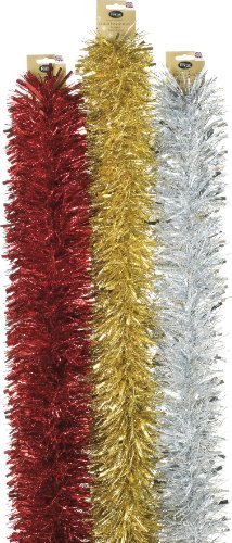 Festive Productions Funda para Apple para Crear un Ambiente Festivo de Lunares de Guirnalda en Oro 2 m x 150 mm Plateado y Rojo