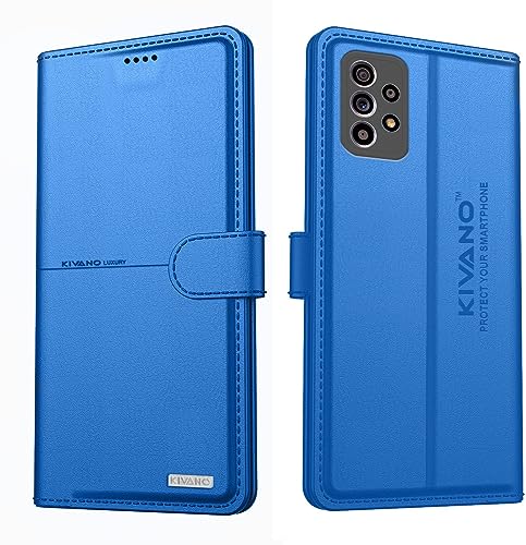 Image of Compatible with Samsung Galaxy A52 / Samsung Galaxy A52s 5G Flip Cover | Leather Finish | Inside Pockets & Inbuilt Stand | Shockproof Wallet Style Magnetic Closure Back Cover Case