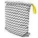 Planet Wise Roll Down Wet Diaper Bag, Gray Chevron, Large