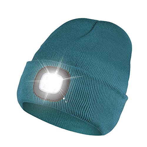 Unisex-4-LED-beleuchtete-Beanie-Muetze-USB-wiederaufladbare-Laufmuetze-super-helle-Freisprech-Scheinwerfer-Taschenlampe-LED-Hut-zum-Laufen-Wandern-Geschenke-fuer-Vater-Maenner-Frauen