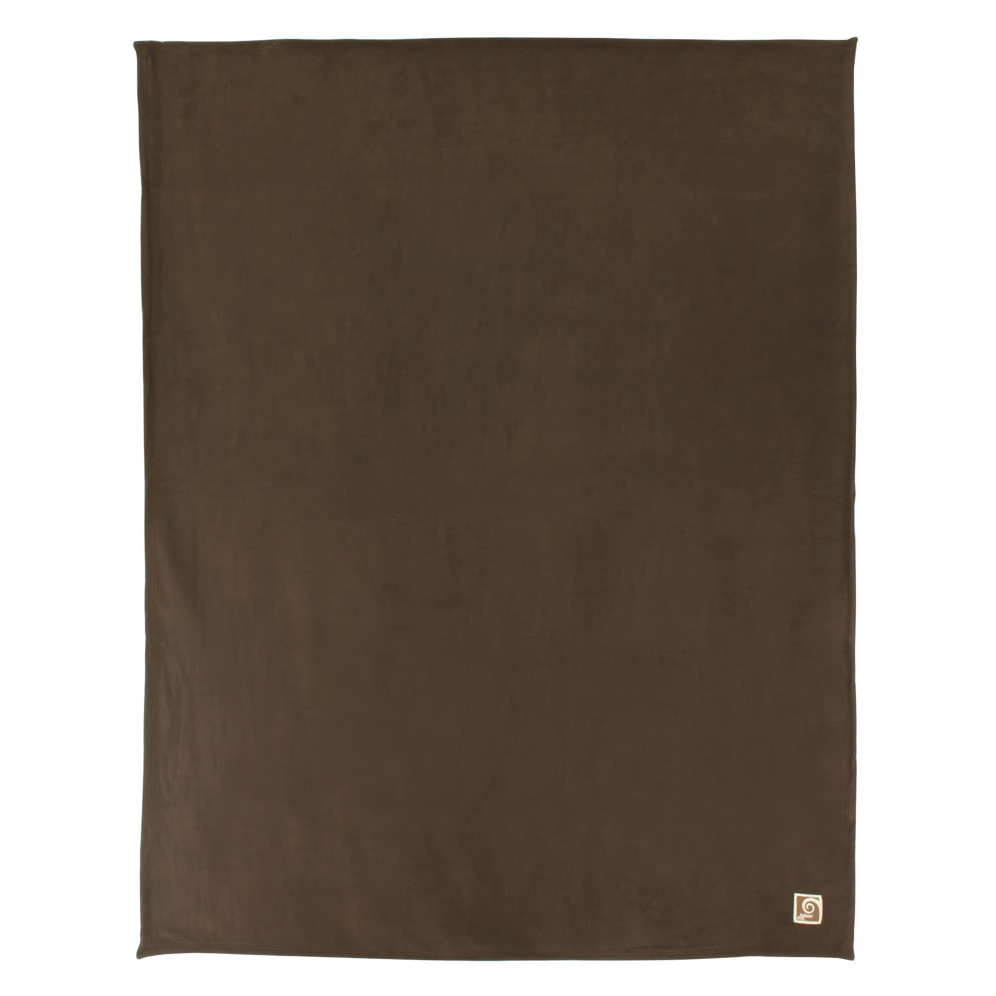 Coperta in pile lusso 180 x 220 cm 100% poliestere 430 g/m2 modello Narvik Marrone