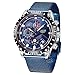 Produktbild Herrenuhren Wasserdicht Sport Chronograph Datum Mesh Edelstahl Blau Armbanduhr Männer Luxury Business Analoge Uhren für Männer