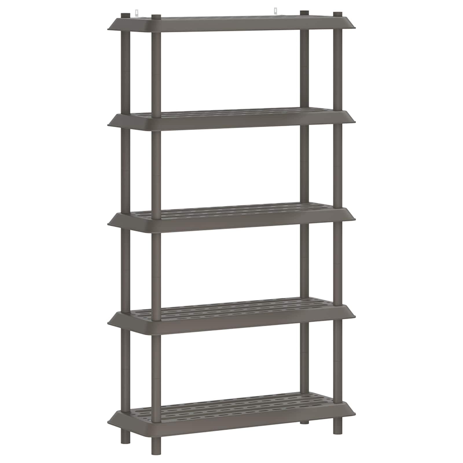 Scaffale a 5 ripiani, 100 x 40 x 177 cm, in polipropilene, grigio