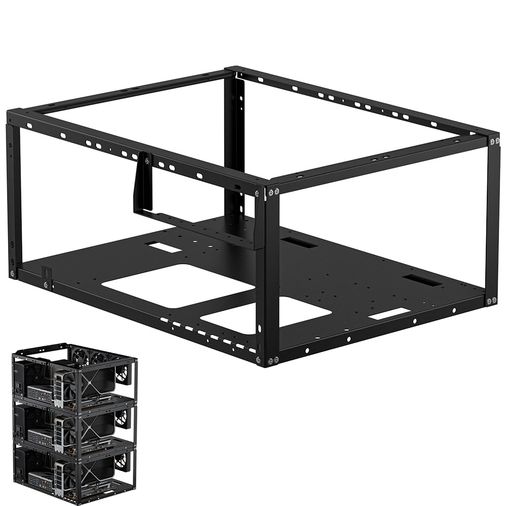 Banco de pruebas de PC, carcasa de PC al aire libre, chasis de computadora de marco abierto, soporte de servidor Techbench para placas base ETAX ATX MATX ETAX X79 X99 Micro ATX (apilable)