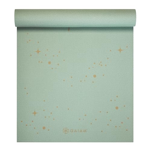 Gaiam Yoga Mat - Premium 6mm Print Extra Thick Non Slip Exercise & Fitness Mat for All Types of Yoga, Pilates & Floor Workouts (68'L x 24'W x 6mm Thick)