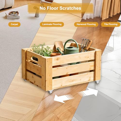1 Inch Small Rigid Caster Wheels, 4 Pack Non-Swivel Low Profile Plate Casters, No Floor Marks Silent Rubber Replacement Wheels for Furniture, Trundle Beds, Drawers, Rolling Doors, Cabinets | Low Profile, Non-Marks, Smooth Rolling, Steel Fixed Bracket