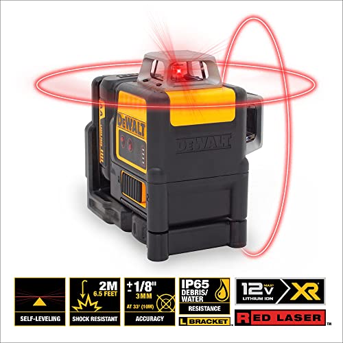 DEWALT-DW0811LR-12V-Max-Compatible-2-x-360-Red-Line-Laser