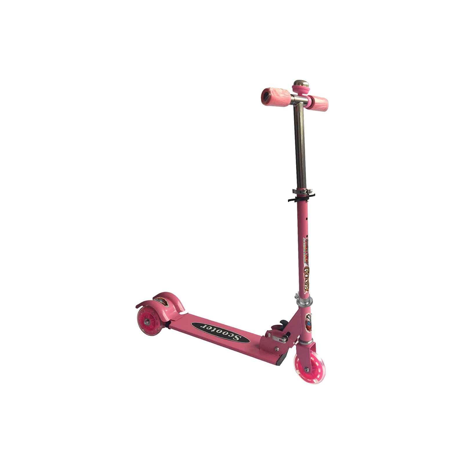 kaitou キックボード キックスクーター キックスケーター 光る 子供 三輪 キッズ 折りたたみ 3段調節 ギフト おもちゃ [並行輸入品]