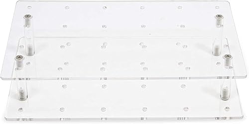 Miniatura 8 de Stockroom Plus Soporte para tartas, 24 agujeros, acrílico transparente, 9 x 5.9 x 2 pulgadas, estante y bandeja para tartas, exhibición para 24