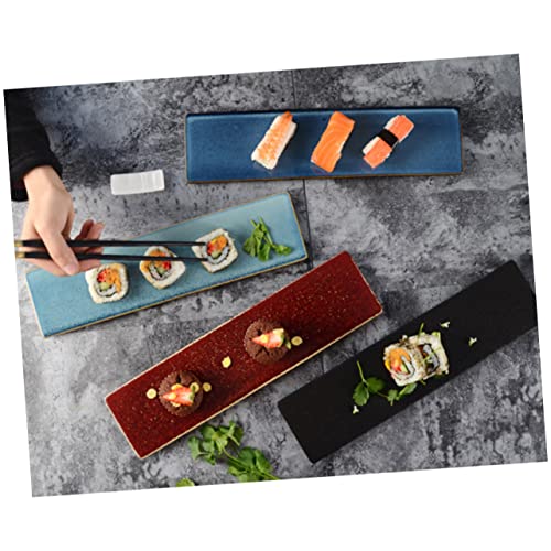 Bandeja Cerámica Rectangular Japonesa Azul Claro miniatura 3