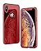 Produktbild Karomenic Spiegel Hülle kompatibel mit iPhone XR 360 Grad Panzerglas Hart PC Schutzhülle Ultra Dünn Handyhülle Vorne & Hinten Doppel-Schutz Tasche Ganzkörper Hardcase Etui,Rot
