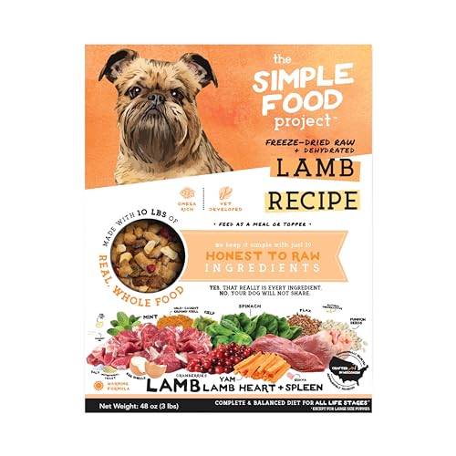 Easy Meals Undertaking – Lamb Recipe – Freeze Dried Uncooked Meals for Canine – 48oz Easy Meals Undertaking – Lamb Recipe – Freeze Dried Uncooked Meals for Canine – 48oz