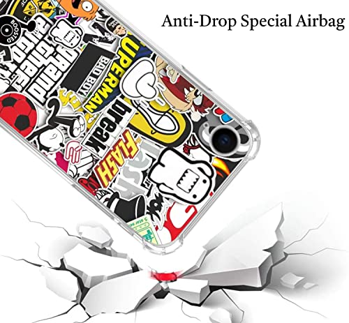 Widofvspky Fashion Pop-Art Collage Case For Iphone Xr, Colorful Cool Stickers Case Compatible With Iphone Xr For Boys Girls And Women, Unique Trendy Tpu Bumper Phone Cover Case For Iphone Xr #TOP2