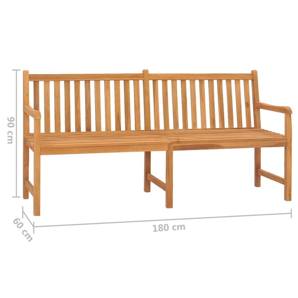 180 cm in legno di teak massiccio, mobili da esterno per casa e giardino, soluzione elegante per rilassarsi e divertirsi