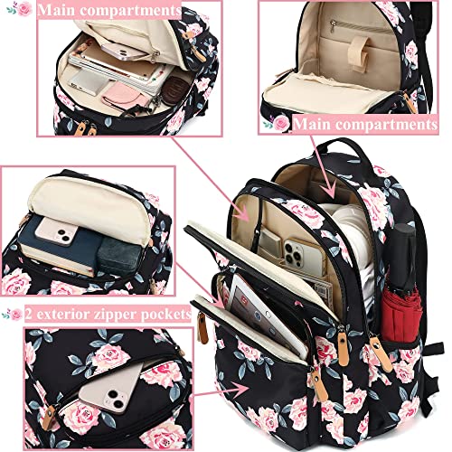 Image of Leaper Water-resistant Cute Unicorn Laptop Backpack Travel Bag College Backpack Satchel Dark Blue