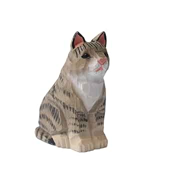 木製猫の置物 小さくて可愛い 5体セット 木製猫の置物 小さくて可愛い 5体セット