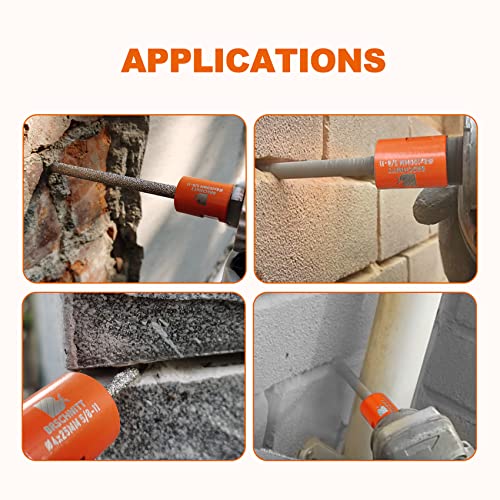 Diamond Mortar Raking Bit,Brschnitt 5/16 Inch X 4 Inch Diamond Mortar Router With 5/8-11 Thread For Mortar Raking Tuck Pointing Granite Marble Concrete Masonry Stone Removals (8X100Mm) #TOP2