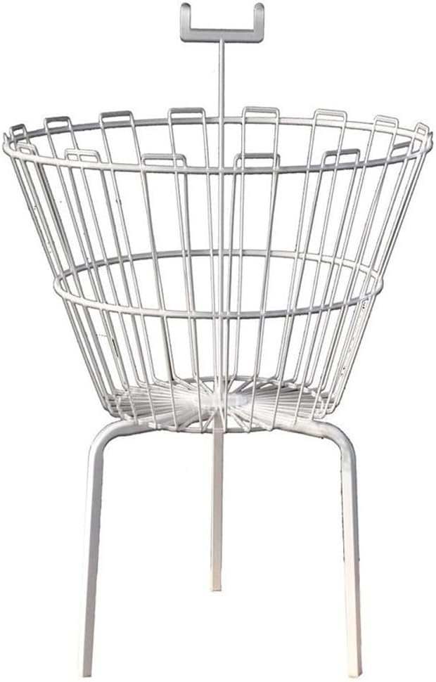 White Round Dump Bin Basket Retail Merchandising Display Storage Bin 55cm Dia