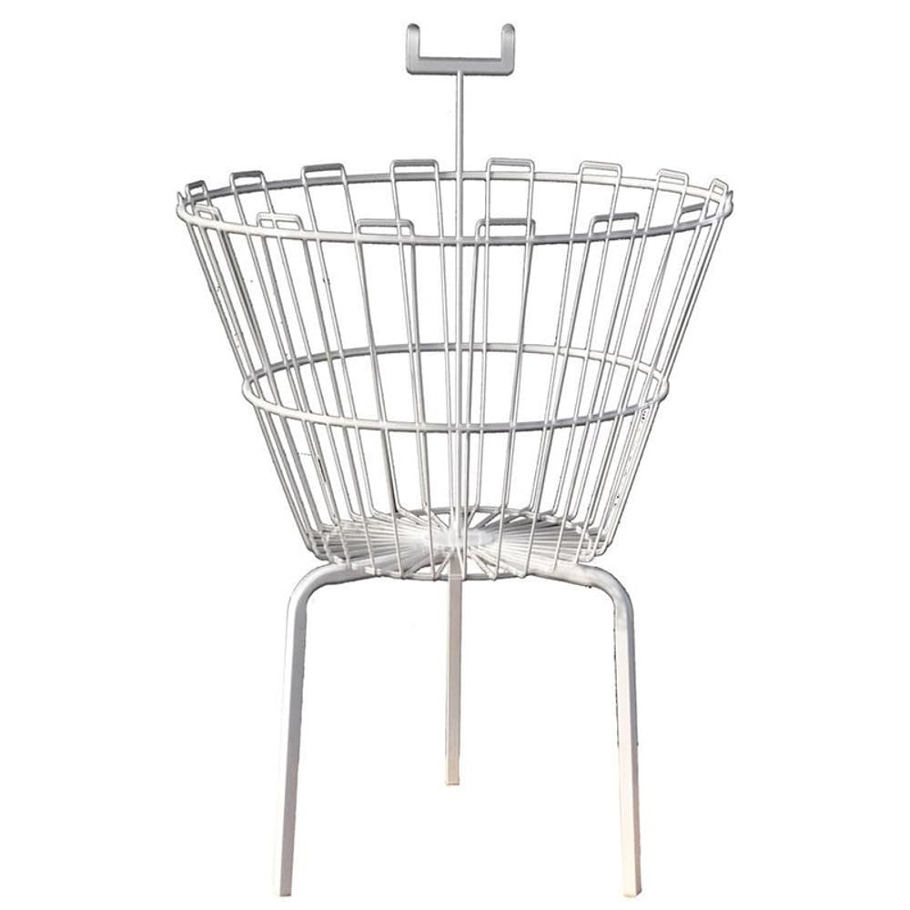 White Round Dump Bin Basket Retail Merchandising Display Storage Bin 55cm Dia