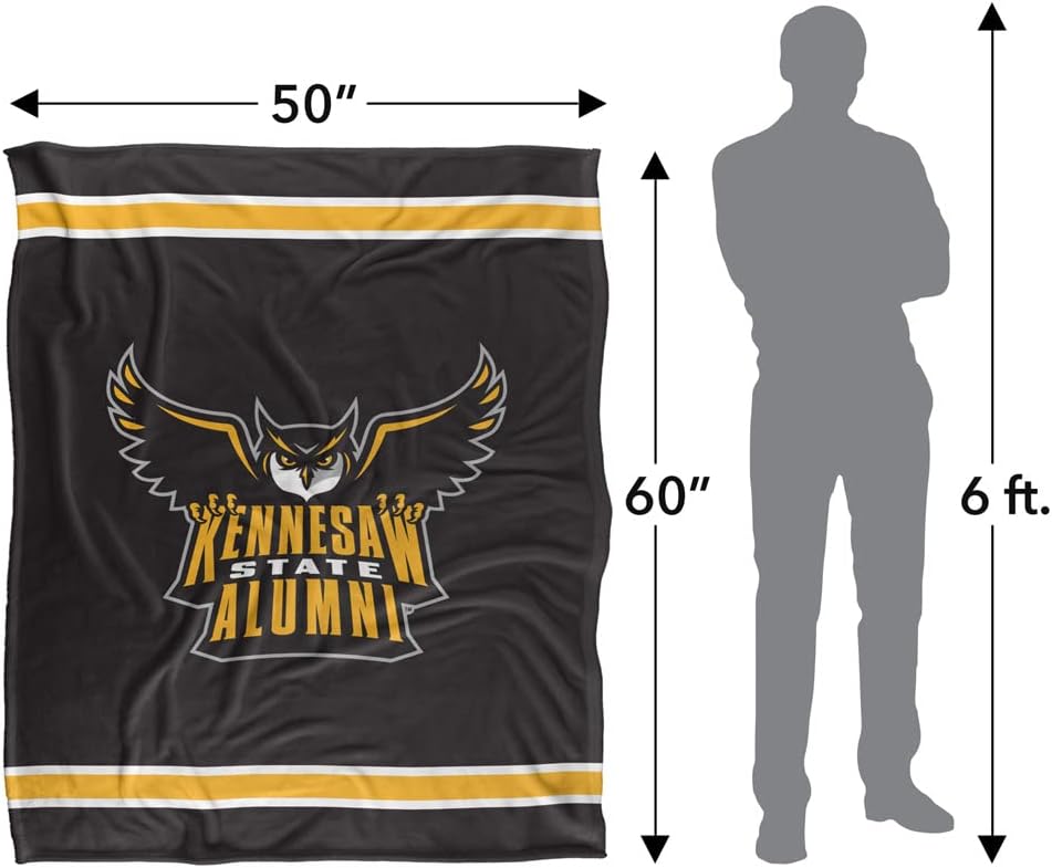 Kennesaw State University Blanket, 50"x60" Owls Alumni Silky Touch Super Soft Throw Blanket