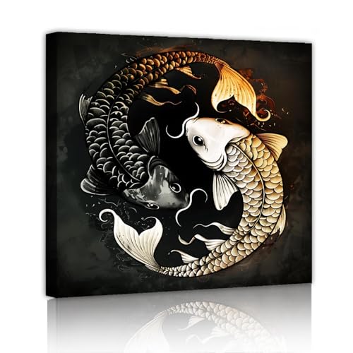 Impression japonaise sur toile zen de style minimaliste de 50x50 cm