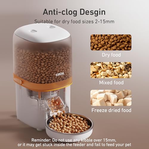 Automatic Cat Feeder - 4L Timed Auto Pet Feeder for Cat and Dog with Dry Food Dispenser, 180-day Battery Life, 1-6 Meals Per Day, 1-16 Portion, Desiccant Bag Keeps Food Fresh - Image 6